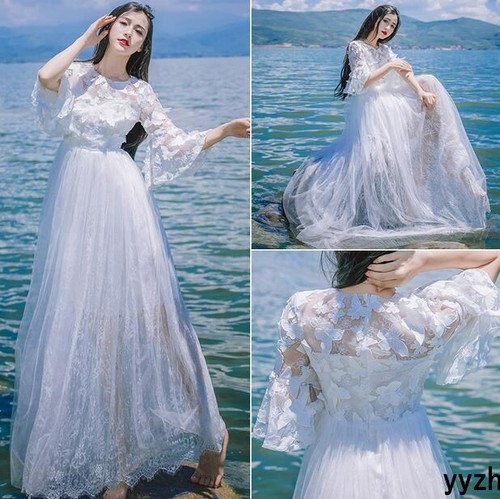 lace maxi beach dress